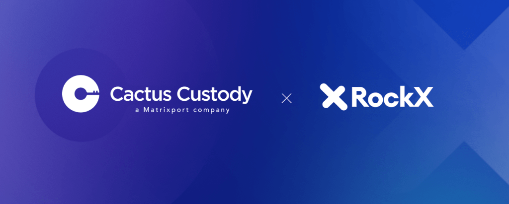 Cactus Custody 與 RockX 合作横幅